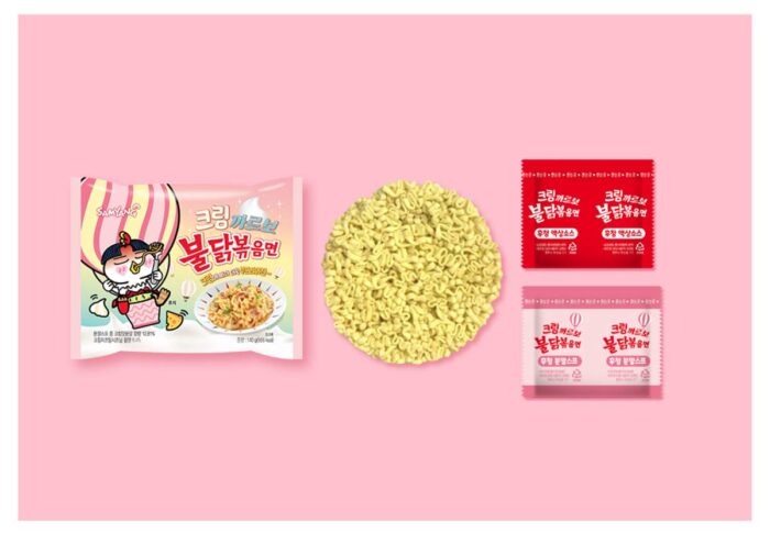 Cream Carbo Buldak Fire Fried Chicken Spicy Noodle 140g - Imagen 3