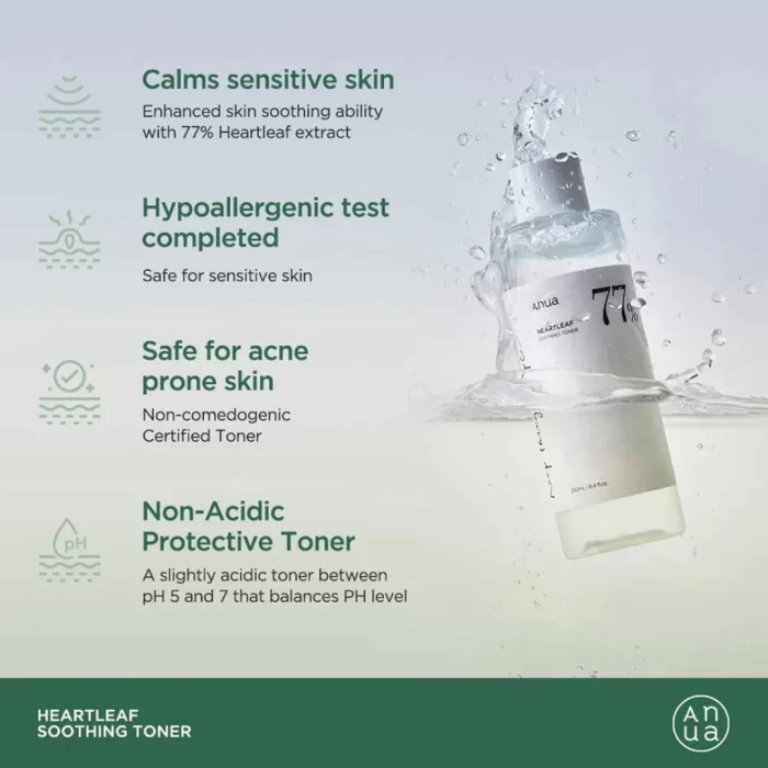 HEARTLEAF 77% SOOTHING TONER - Imagen 3