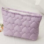 BOLSA COSMETIQUERA PATRON DE CORAZÓN INVERTIDO
