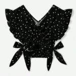 BLUSA CON ESTAMPADO DE CORAZÓN CON LAZO LATERAL