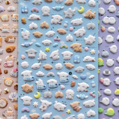 PEGATINAS EFECTO RELIEVE - CELESTE