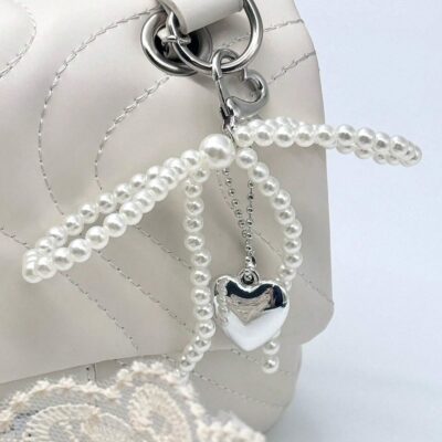 COLGANTE PERLAS Y CORAZÓN